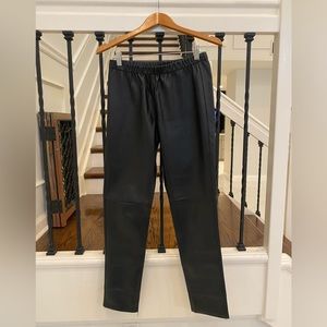 Plain Faux Leather Legging